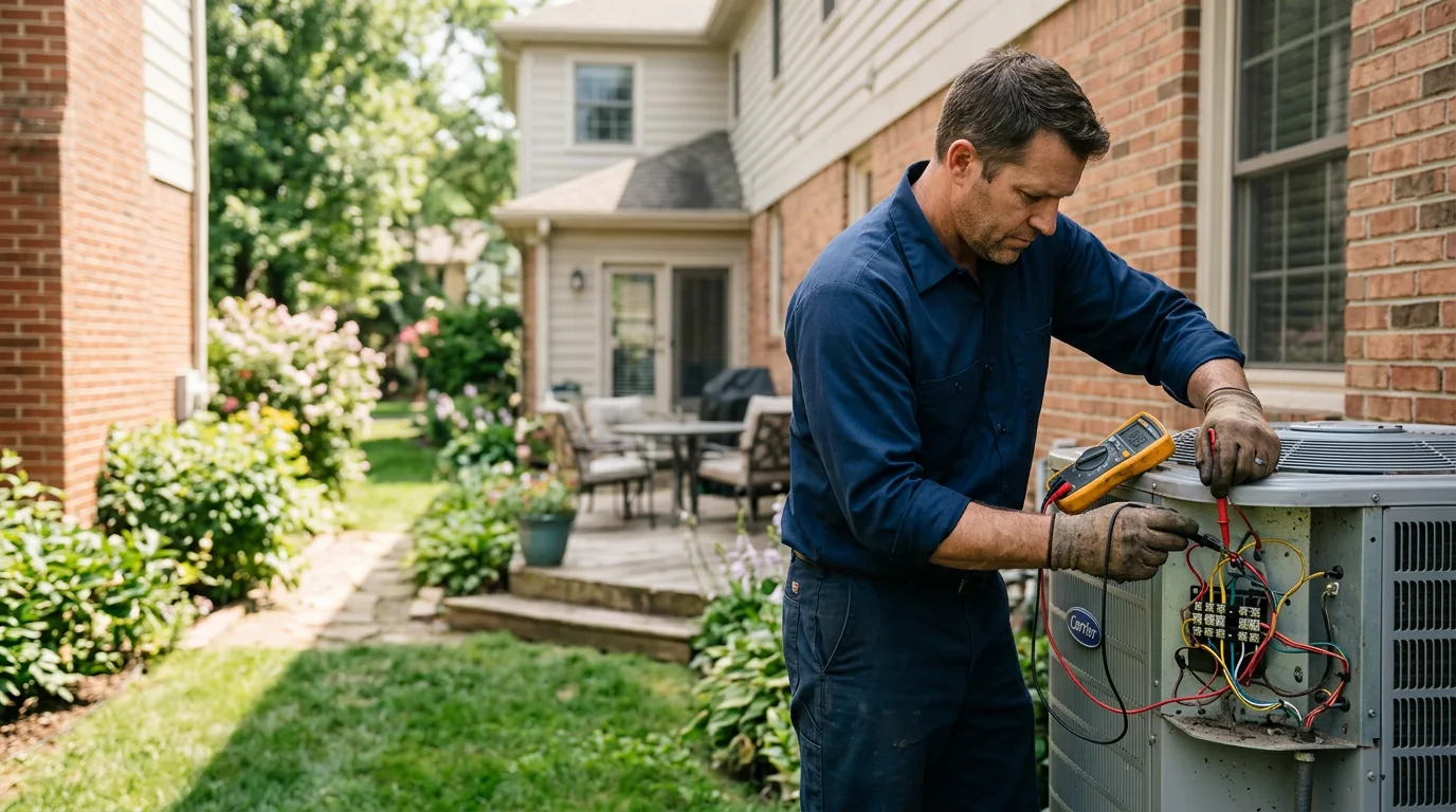 HVAC technician working near Waco, NC